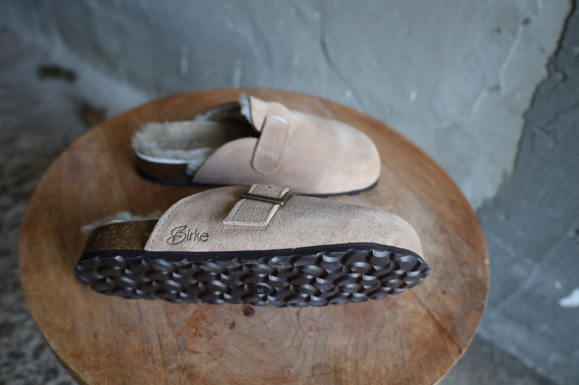 Lammfell Hausschuh - Glen- Taupe