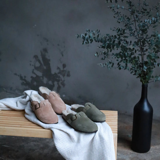 Lammfell Hausschuh - Glen- Taupe