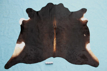 Kuhfell Schwarz Braun Weiß (3459) 3 -4 qm