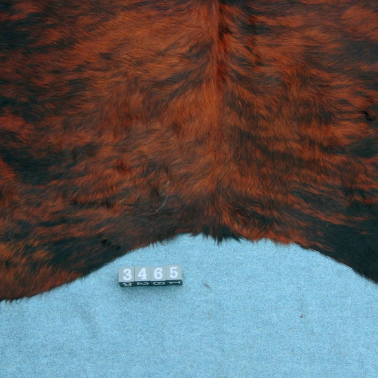 Kuhfell Schwarz Braun Weiß getigert (3465) 3 -4 qm Langhaar