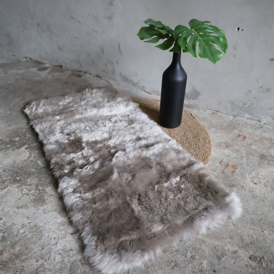 Lammfelldecke ca. 70 x 140 cm Kaschmir