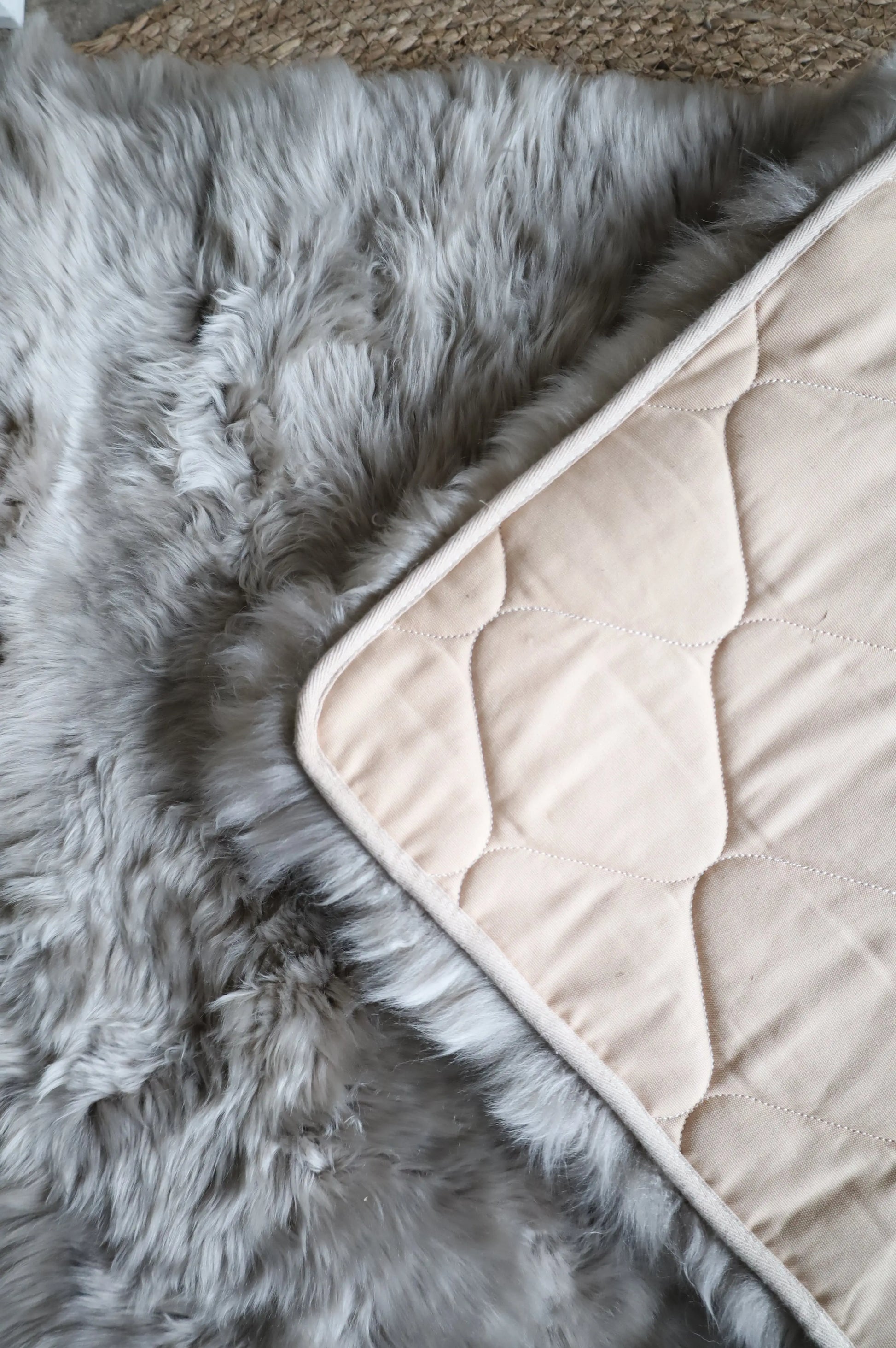 Lammfelldecke ca. 70 x 140 cm Kaschmir