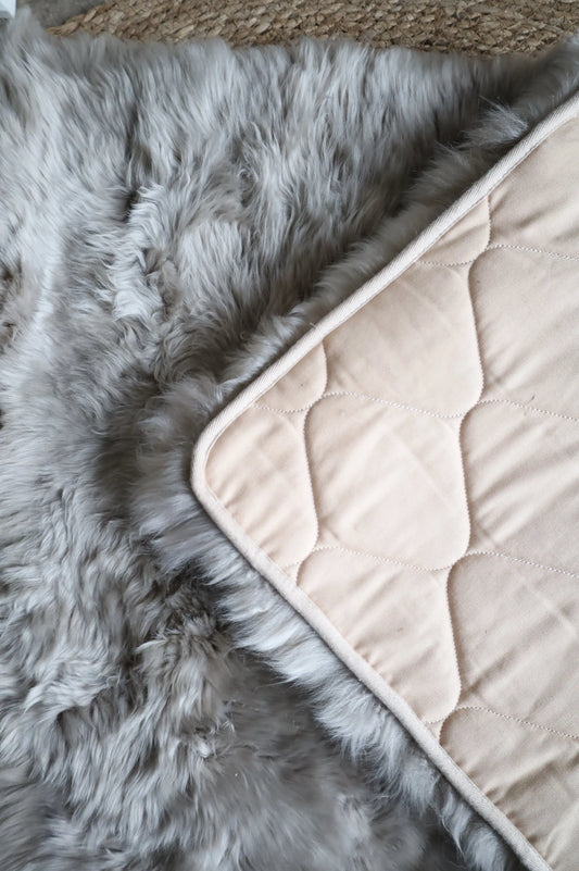 Lammfelldecke ca. 70 x 140 cm Kaschmir