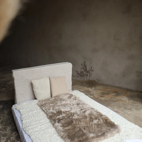 Lammfelldecke ca. 70 x 140 cm Kaschmir