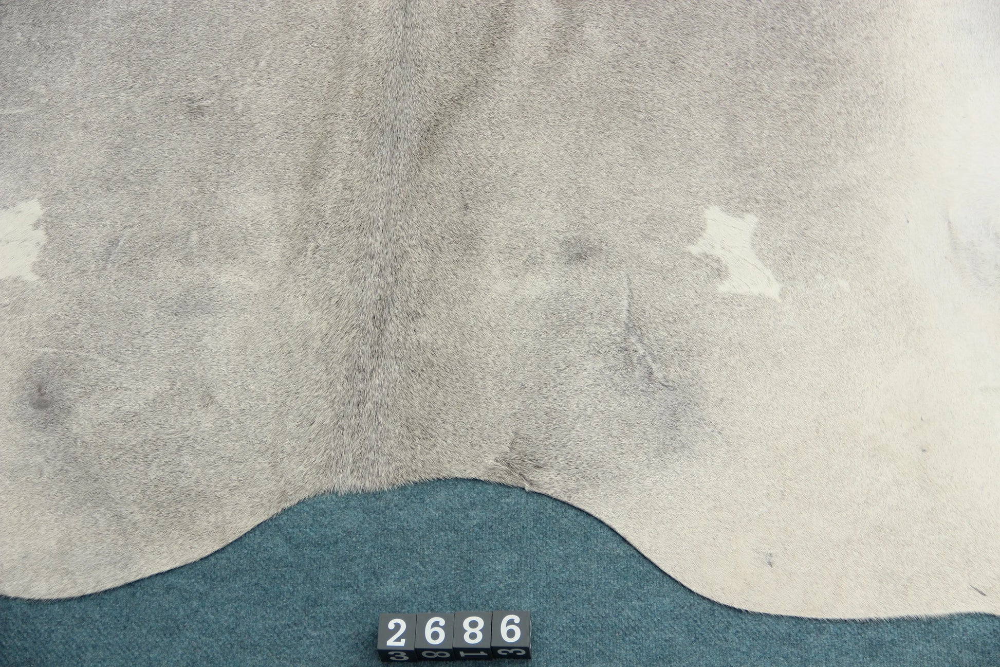 Kuhfell Grau Weiß (2686) 2-3 qm