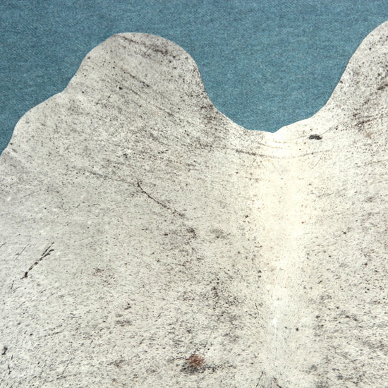 Kuhfell Grau Weiß (2689) 2-3 qm Silber-Schimmer