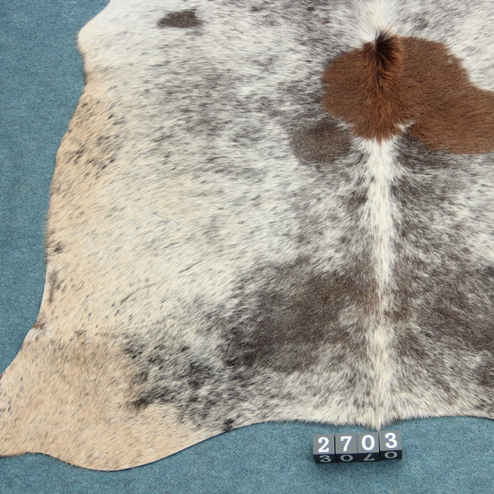 Kuhfell Grau Braun Schwarz Weiß (2703) 2-3 qm