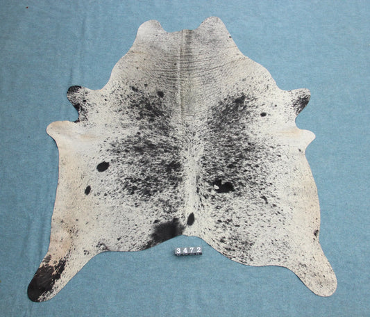 Kuhfell Schwarz Grau Weiß Salz & Pfeffer(3472) 3-4 qm  Gerberei Birke Fellshop