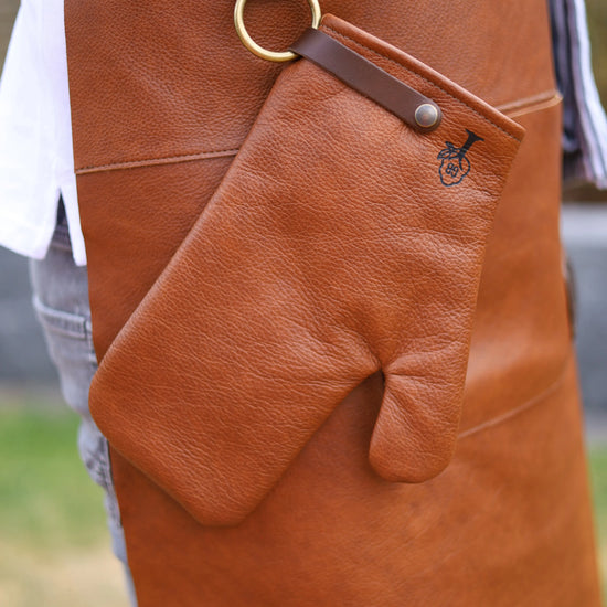Premium Grill-Handschuh aus Leder  Gerberei Birke Fellshop
