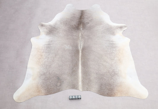 Kuhfell Grau Weiß Beige (3479) 3-4 qm  Gerberei Birke Fellshop