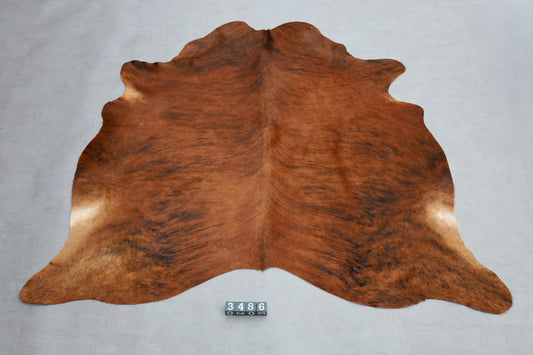 Kuhfell Braun Schwarz getigert (3486) 3-4 qm  Gerberei Birke Fellshop