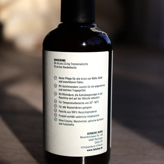 Das Premium Waschmittel Felle, Wolle & Seide Gerberei Birke Fellshop