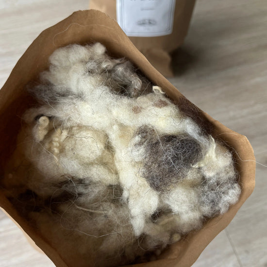 200g naturbelassene Schafwolle – gereinigt & entstaubt  Gerberei Birke Fellshop