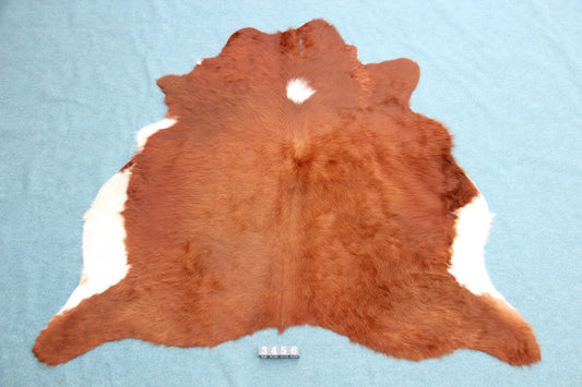Kuhfell Braun Beige Weiß (3456) 3-4 qm  Gerberei Birke Fellshop
