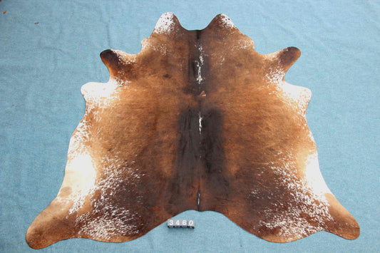 Kuhfell Braun Weiß Schwarz Salz & Pfeffer (3460) 3-4 qm  Gerberei Birke Fellshop