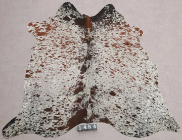 Kuhfell Braun Schwarz Weiß Salz & Pfeffer (1454) 1-2 qm  Gerberei Birke Fellshop: Gesamtaufnahme