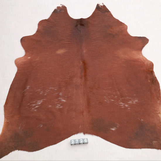 Kuhfell Rot Braun Grau (2726) 2-3 qm  Gerberei Birke Fellshop: Gesamtaufnahme