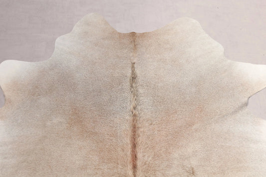 Kuhfell Beige Grau Weiß Braun (2738) 2-3 qm  Gerberei Birke Fellshop: Nahaufnahme Hals