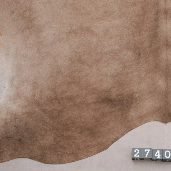 Kuhfell Beige Braun (2740) 2-3 qm  Gerberei Birke Fellshop: Nahaufnahme Bein