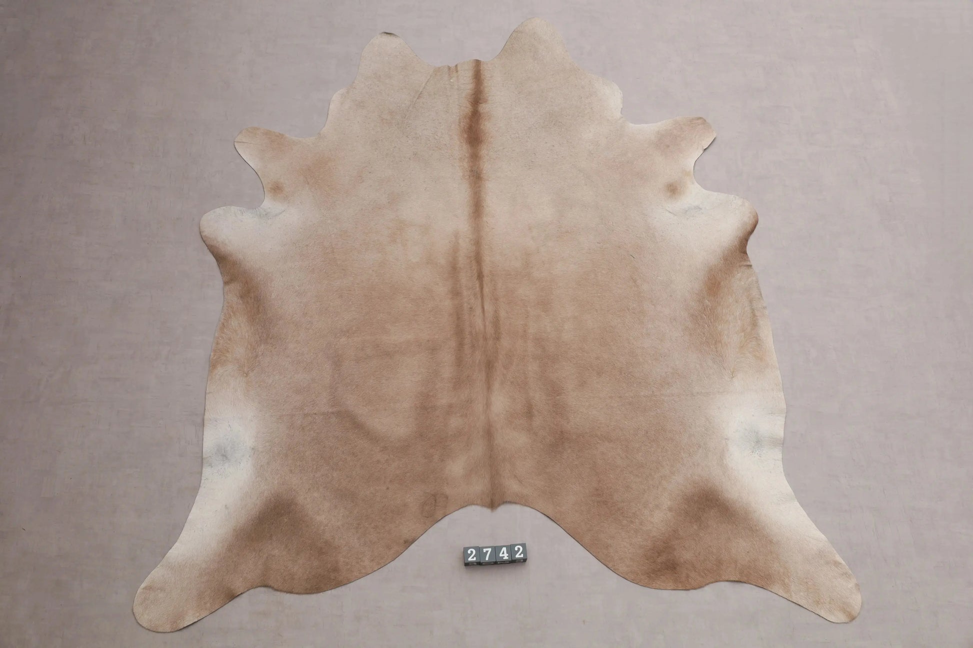 Kuhfell Beige Braun (2742) 2-3 qm  Gerberei Birke Fellshop: Gesamtaufnahme