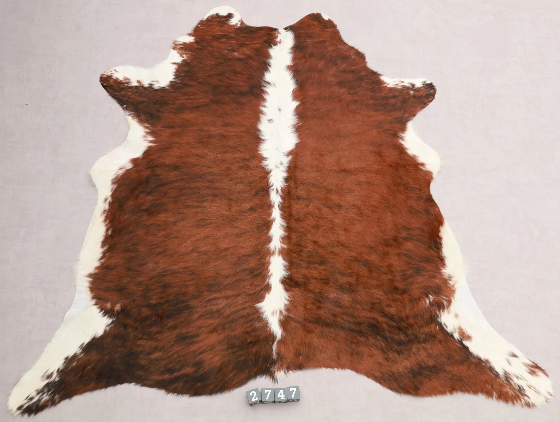 Kuhfell Braun Schwarz Weiß getigert (2747) 2-3 qm  Gerberei Birke Fellshop: Gesamtaufnahme