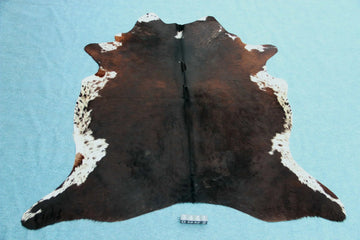 Kuhfell Braun Schwarz Weiß Salz & Pfeffer (3441) 3-4 qm  Gerberei Birke Fellshop: Gesamtaufnahme