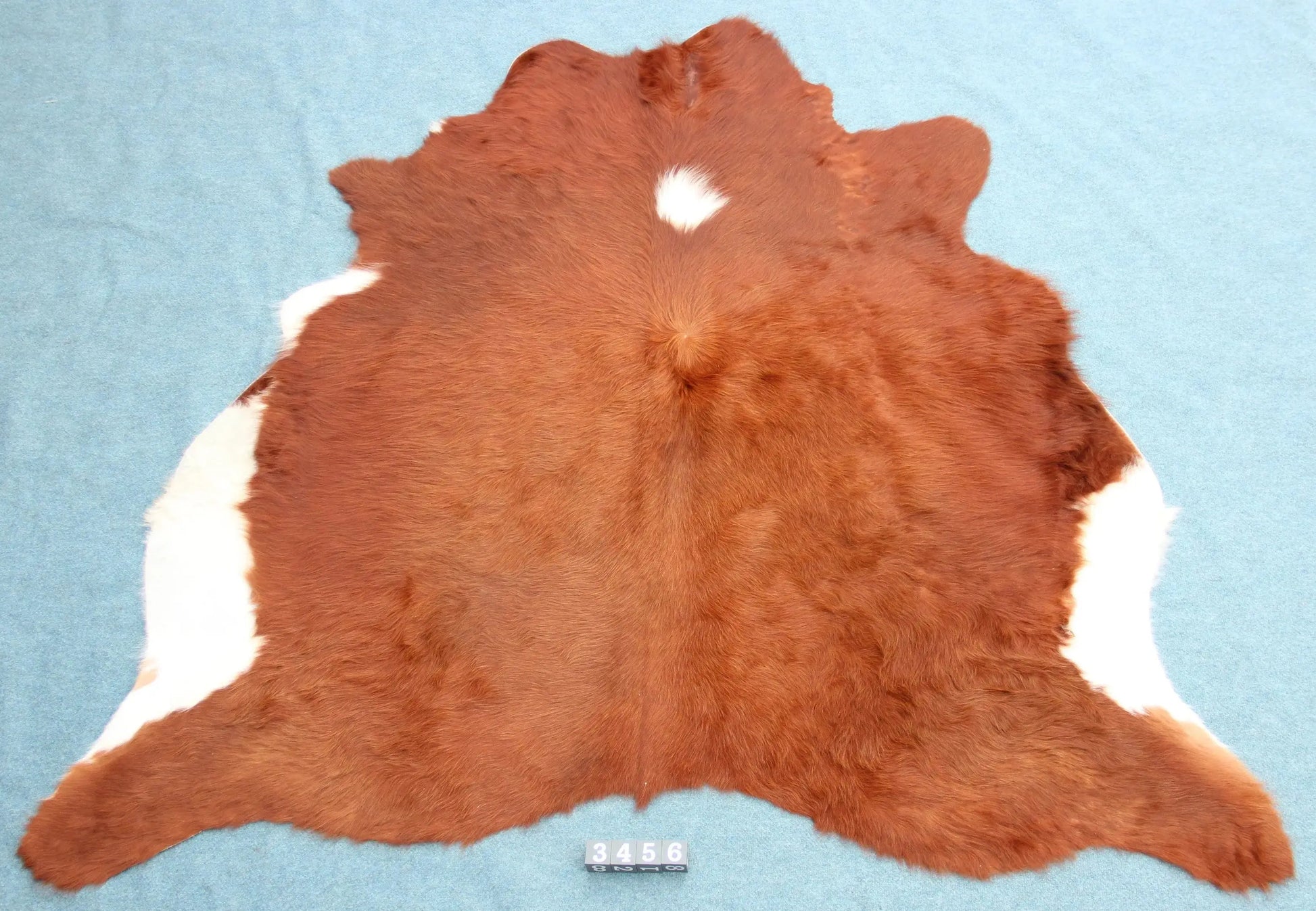Kuhfell Braun Beige Weiß (3456) 3-4 qm  Gerberei Birke Fellshop: Gesamtaufnahme