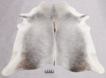 Kuhfell Grau Weiß Beige Braun (3478) 3-4 qm  Gerberei Birke Fellshop: Gesamtaufnahme