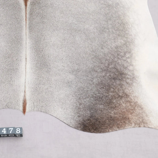 Kuhfell Grau Weiß Beige Braun (3478) 3-4 qm  Gerberei Birke Fellshop: Nahaufnahme Bein