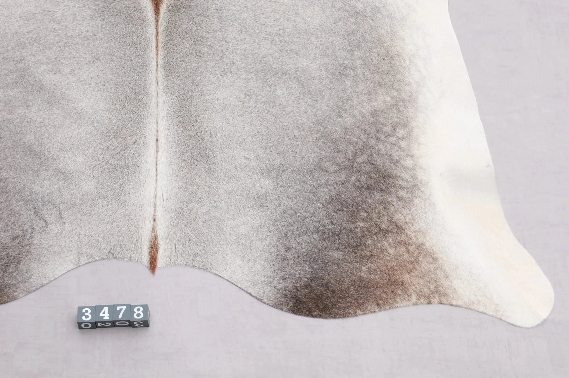 Kuhfell Grau Weiß Beige Braun (3478) 3-4 qm  Gerberei Birke Fellshop: Nahaufnahme Bein