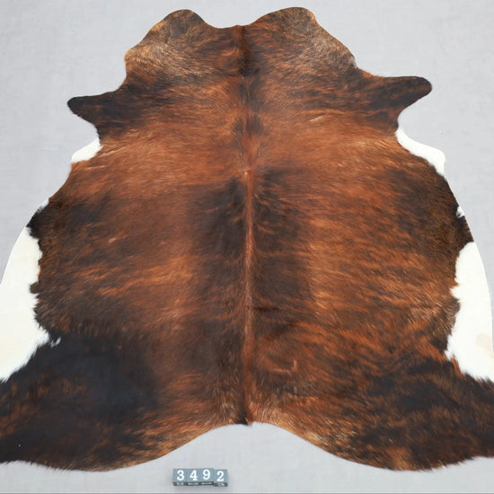 Kuhfell Braun Schwarz Weiß getigert (3492) 3-4 qm  Gerberei Birke Fellshop: Gesamtaufnahme