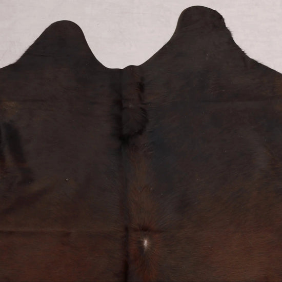 Kuhfell Braun Weiß Schwarz (3583) 3-4 qm  Gerberei Birke Fellshop: Nahaufnahme Hals