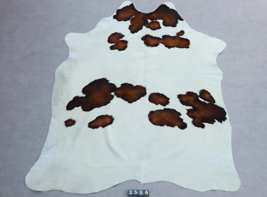 Kuhfell Schwarz Weiß Braun (3594) 3-4 qm  Gerberei Birke Fellshop: Gesamtaufnahme