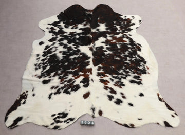 Kuhfell Schwarz Weiß Braun Normandie (3604) 3-4 qm  Gerberei Birke Fellshop: Gesamtaufnahme 