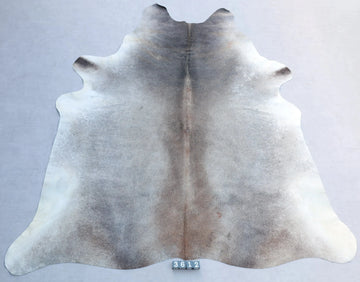 Kuhfell Grau Weiß Braun (3612) 3-4 qm  Gerberei Birke Fellshop: Gesamtaufnahme