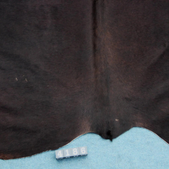 Kuhfell Braun Schwarz (4186) XXL 4-5 qm  Gerberei Birke Fellshop: Nahaufnahme Rückenende