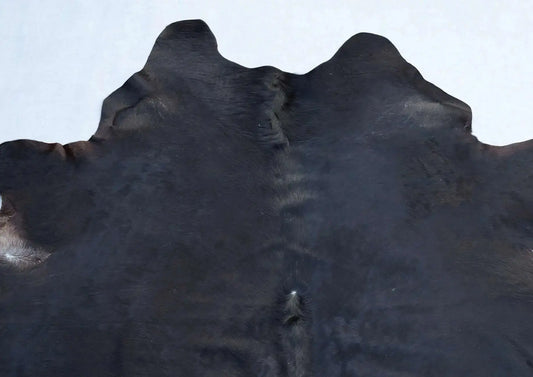 Kuhfell Schwarz Braun Weiß (4212) XXL 4-5 qm  Gerberei Birke Fellshop: Nahaufnahme Hals
