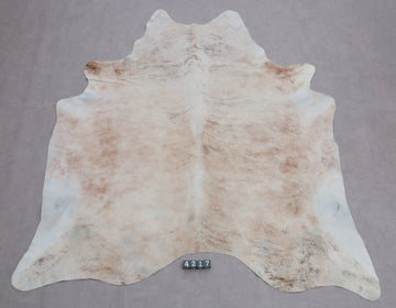 Kuhfell Beige Grau Weiß getigert (4217) XXL 4-5 qm  Gerberei Birke Fellshop: Gesamtaufnahme