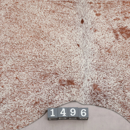 Kuhfell Braun Weiß gesprenkelt (1496) 1-2 qm - Nahaufnahme Rückenende