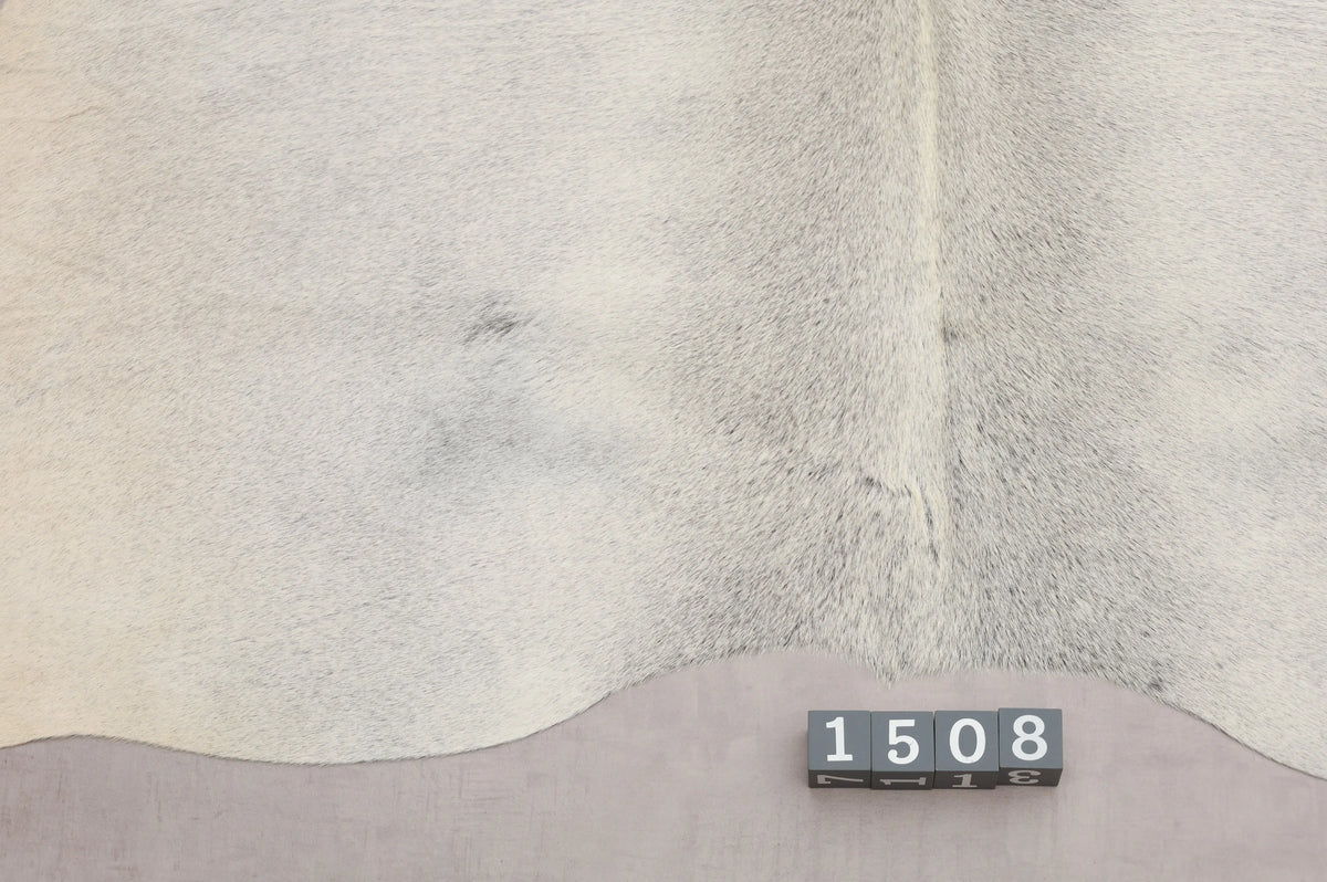 Kuhfell Grau Beige Weiß (1508) 1-2 qm Nahaufnahme Rückenende