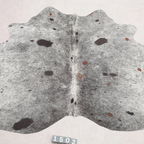 Kuhfell Grau Schwarz Braun Weiß Salz & Pfeffer (1502) 1-2 qm Gesamtaufnahme