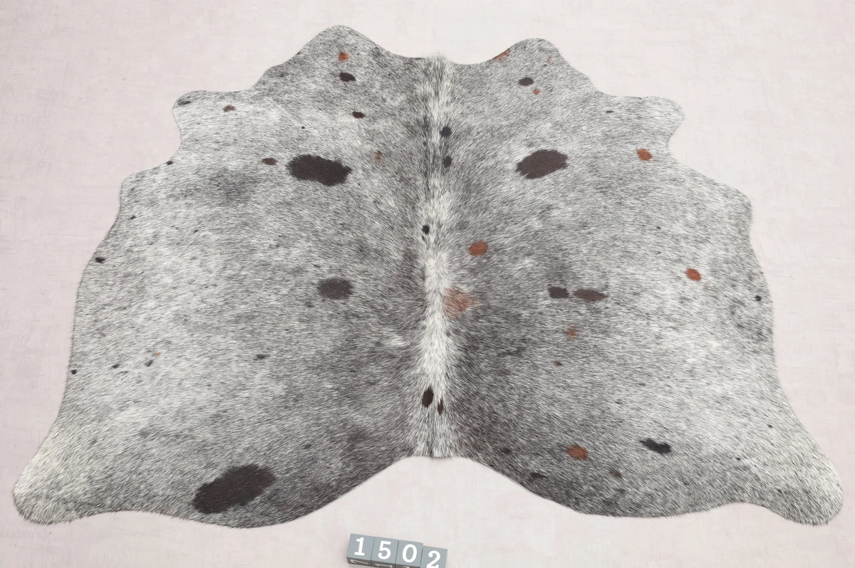 Kuhfell Grau Schwarz Braun Weiß Salz & Pfeffer (1502) 1-2 qm Gesamtaufnahme
