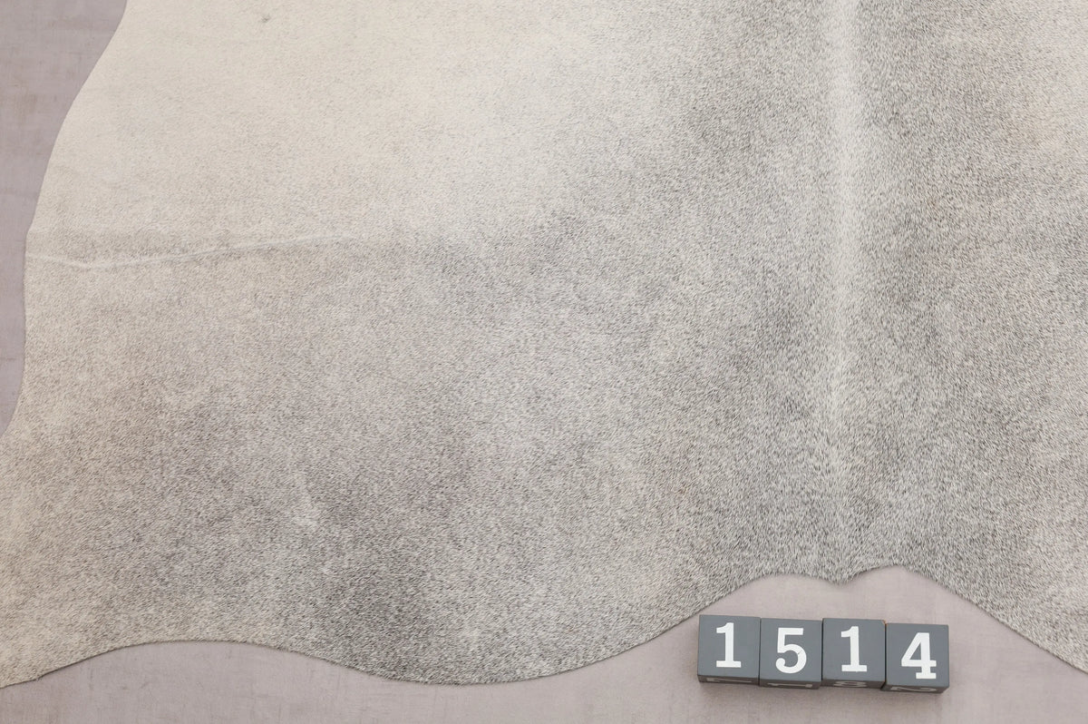 Kuhfell Grau Weiß Beige (1514) 1-2 qm Nahaufnahme Rückenende