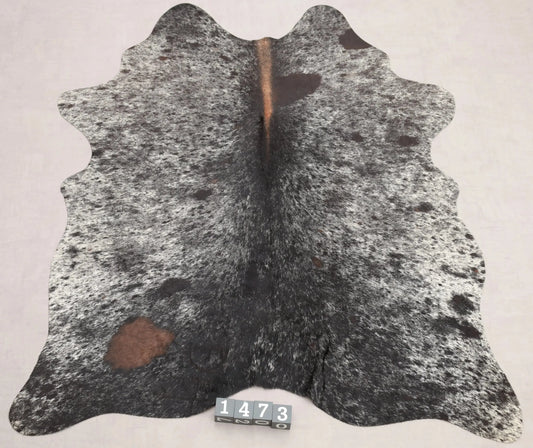 Kuhfell Schwarz Weiß Braun Salz & Pfeffer (1473) 1-2 qm Gesamtaufnahme