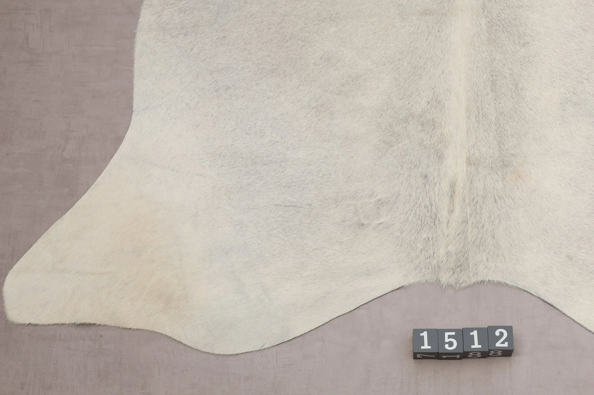 Kuhfell Weiß Grau Beige (1512) 1-2 qm Nahaufnahme Rückenende