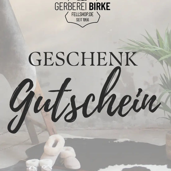 Geschenkgutschein Fellshop Gerberei Birke Fellshop