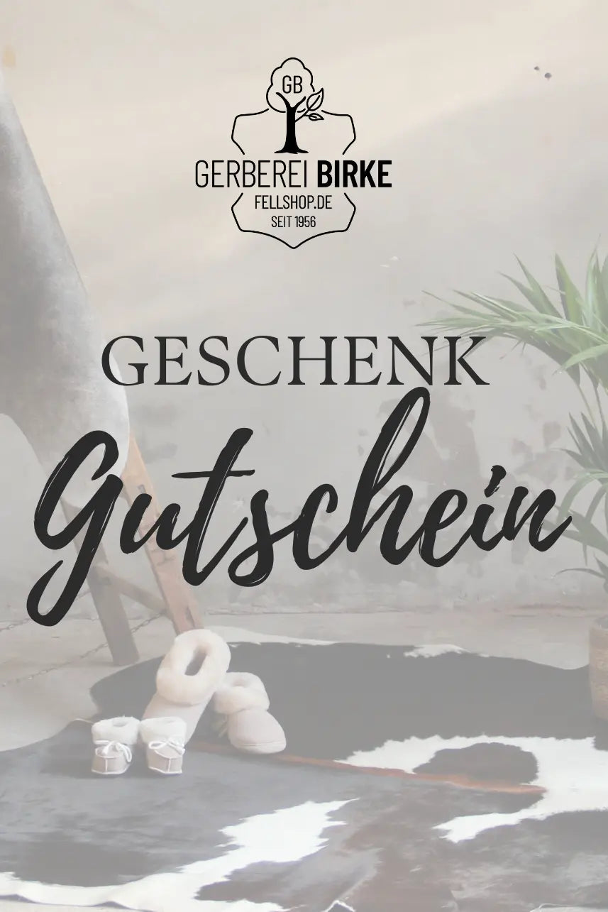 Geschenkgutschein Fellshop Gerberei Birke Fellshop