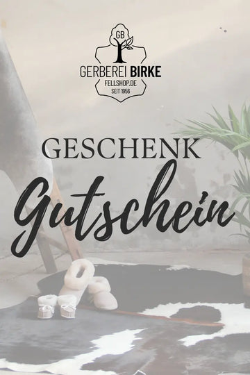 Geschenkgutschein Fellshop Gerberei Birke Fellshop